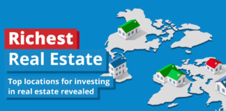 a map of the world with houses showing the best places in the world to buy real estate