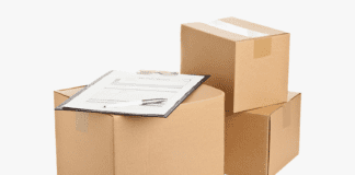 Packing boxes with inventory list