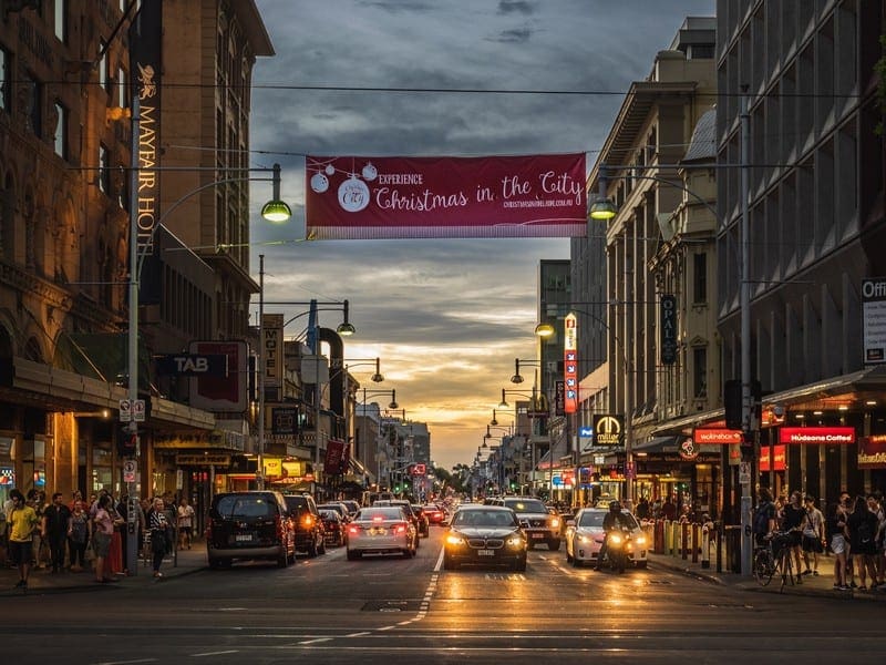 Adelaide cityscape. Moving to Aldeiade. Best places for professionals.