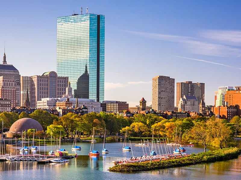 Boston cityscape - International removals from the UK to Boston, USA
