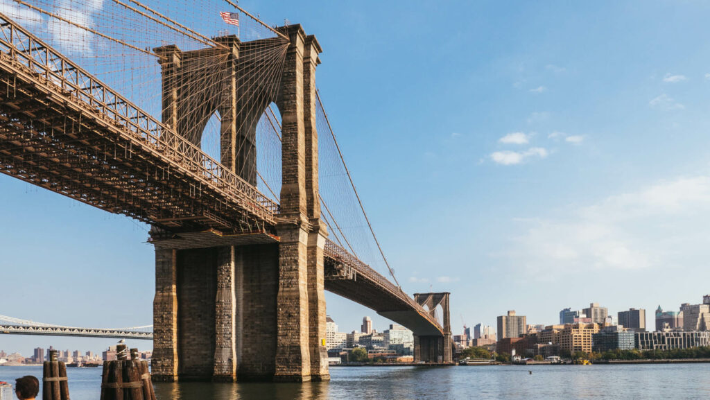 New York, USA / Brooklyn Bridge at Dusk