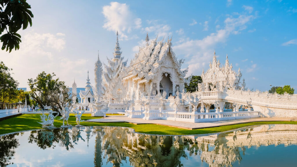 Wat Rong Khun, aka The White Temple, in Chiang Rai, Thailand.