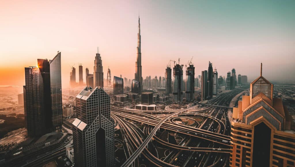 Dubai Skyline - Easiest Countries to move internationally to from the UK