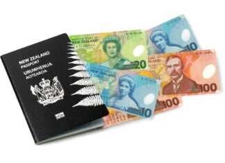 New Zealand passport and New Zealand dollars used when moving overseas to New Zealand