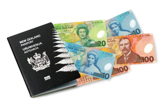 New Zealand passport and New Zealand dollars used when moving overseas to New Zealand
