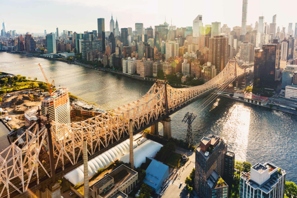 Queensboro Bridge over the East River in New York City 
