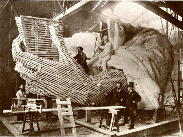Construction of the statue of Liberty