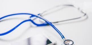 Image of a stethoscope and mobile phone - healthcare in Dubai for expats