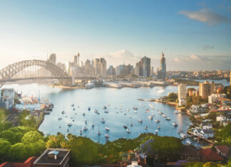 Sunrise, Sydney Harbor, New South Wales, Australia
