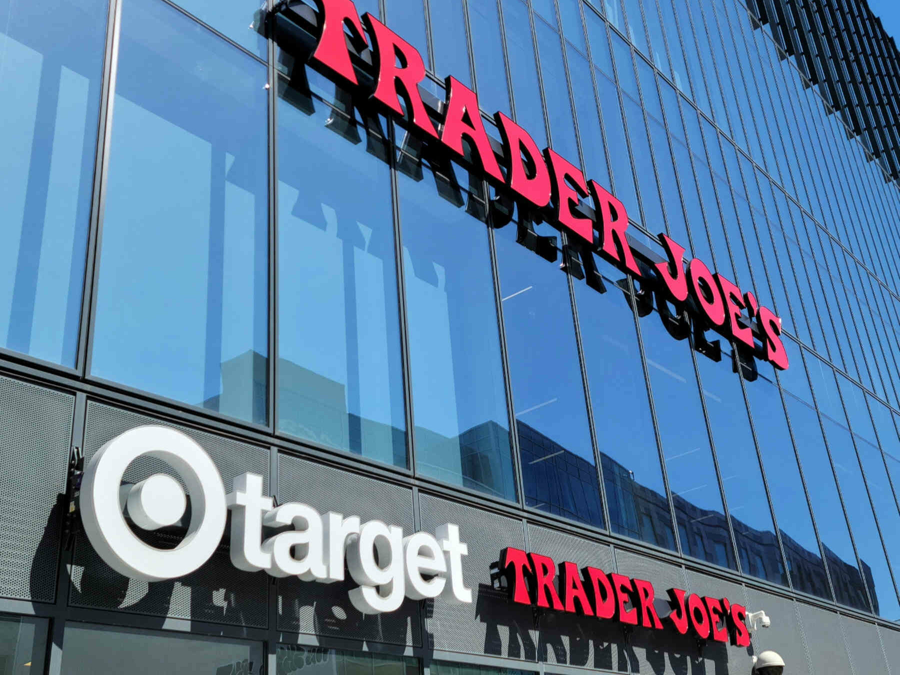 Trader Joe's and Target stores in Harlem, NYC, USA.