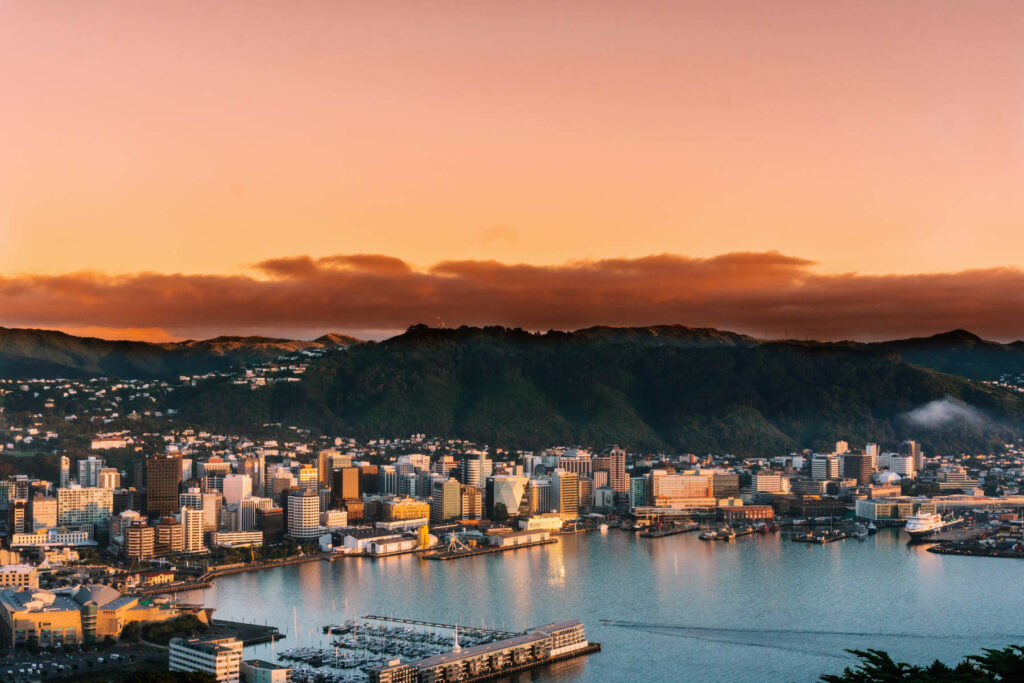 Wellington, New Zealand at sunrise
