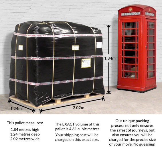Your finished pallet, accurately measured.
